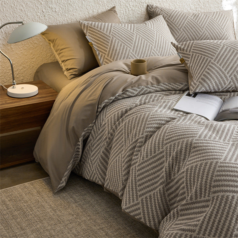 The Parquet Weave | 40s Double-Jacquard Cotton Bed Linen