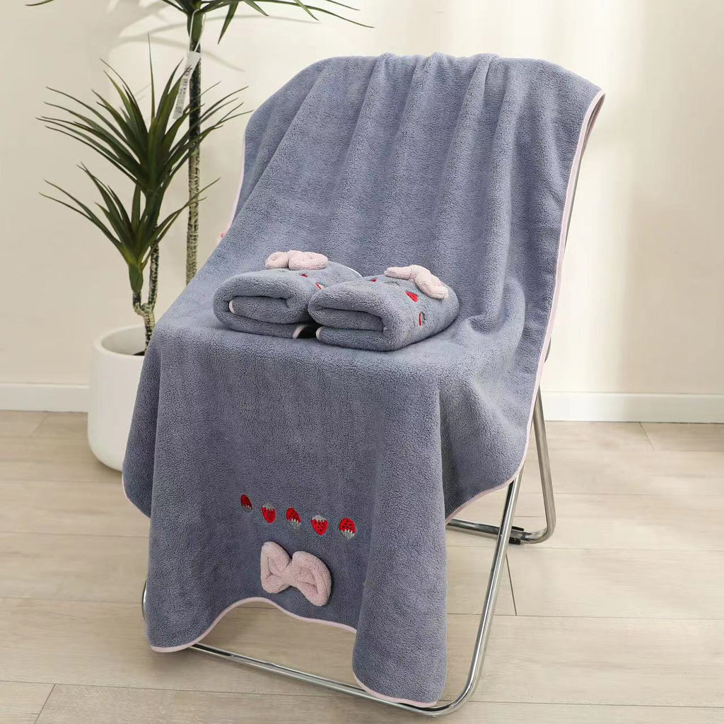 Strawberry Bow Comfort Towel Berriscent