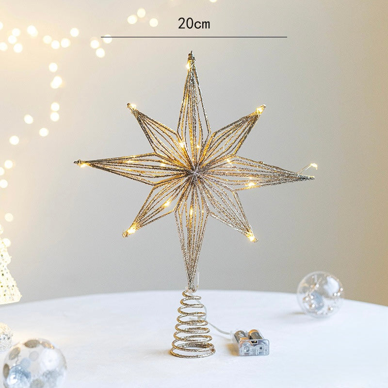 Starlight Elegance — LED Christmas Tree Topper Star