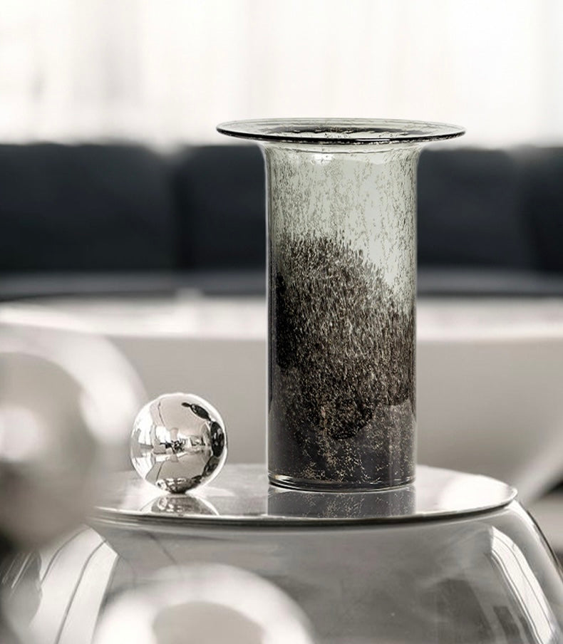 Smoky Gradient Art Glass Vase Berriscent