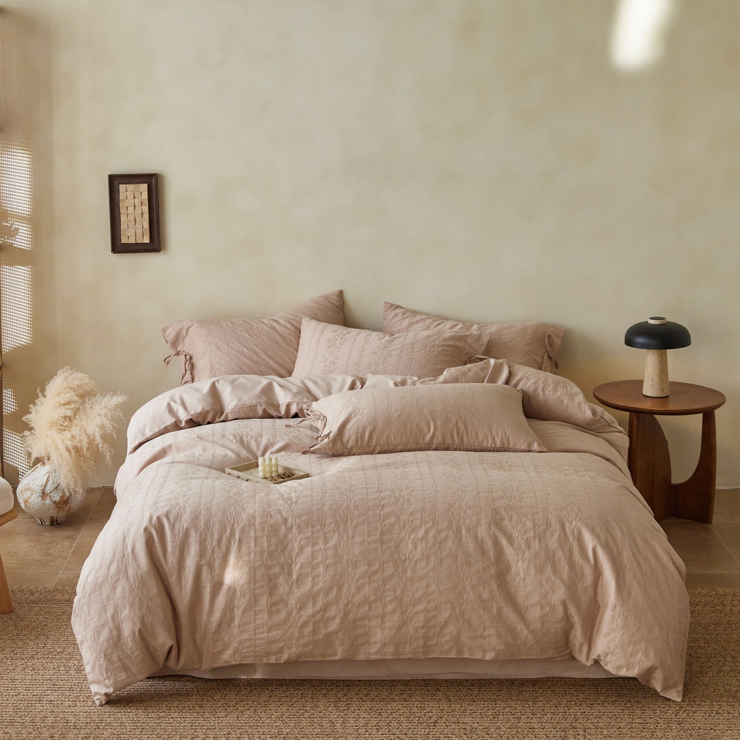 The Relief Ribbon | Brushed 3D Jacquard Bed Linen