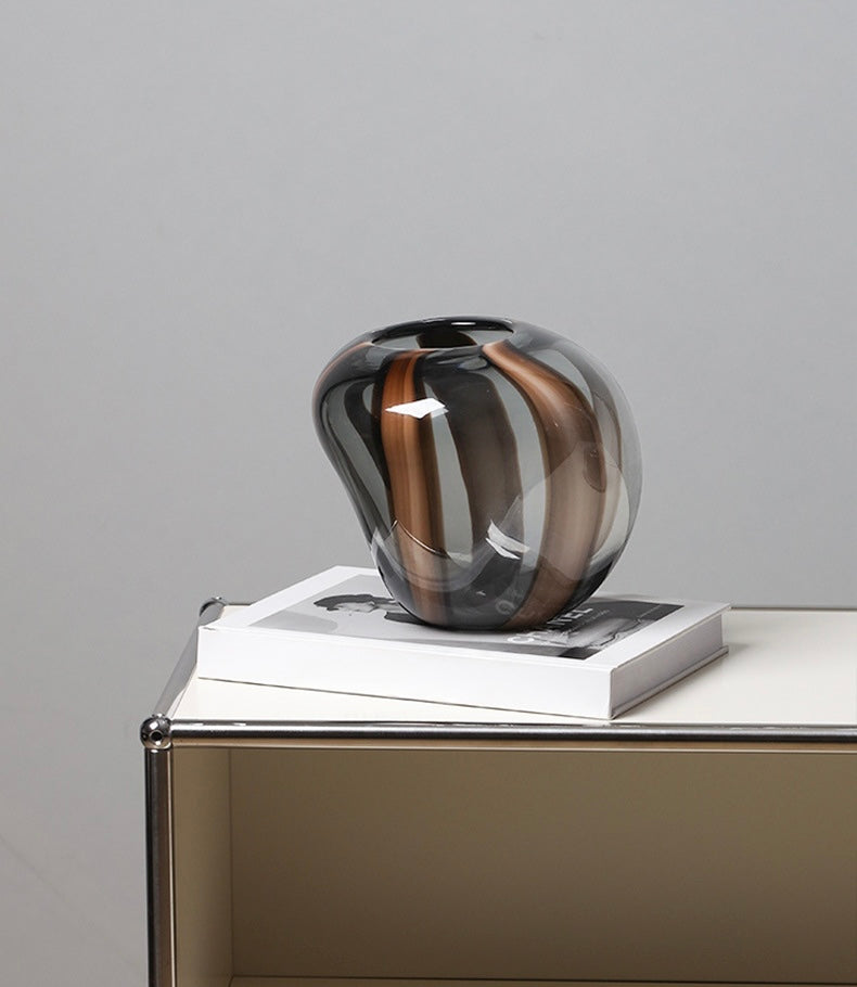 Cascade Smoke Striped Glass Vase Collection Berriscent