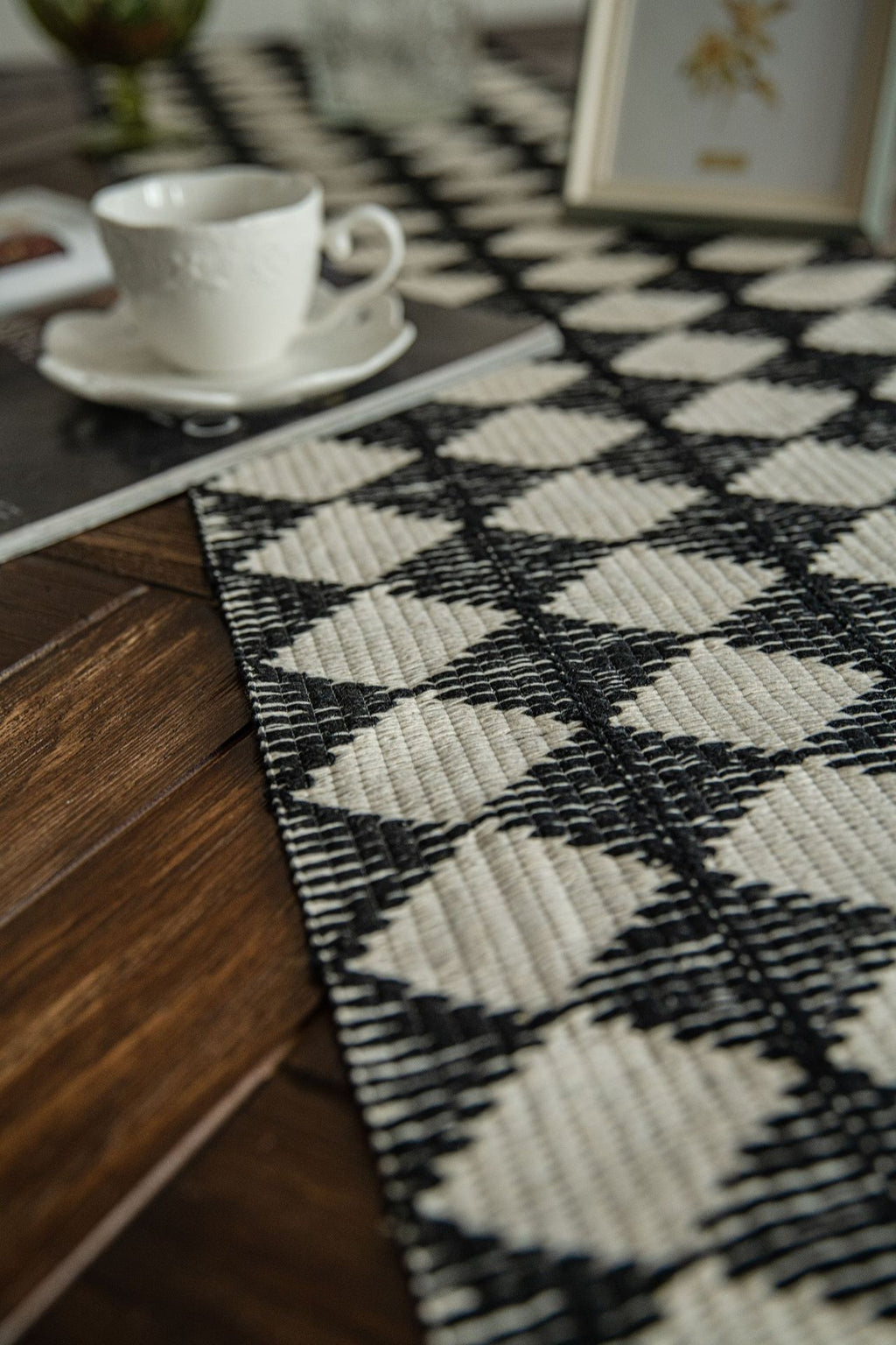 The Harlequin Path | Cotton Linen Blend Table Runner