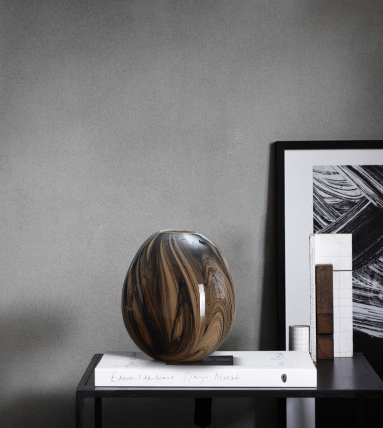 Marbled Glass Art Vase Collection Berriscent