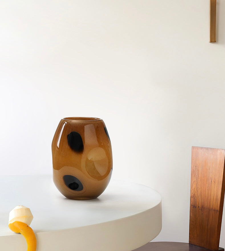 Amber Eclipse Art Glass Vase Berriscent