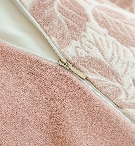 Rosé Velvet Bloom Bedding Set Berriscent