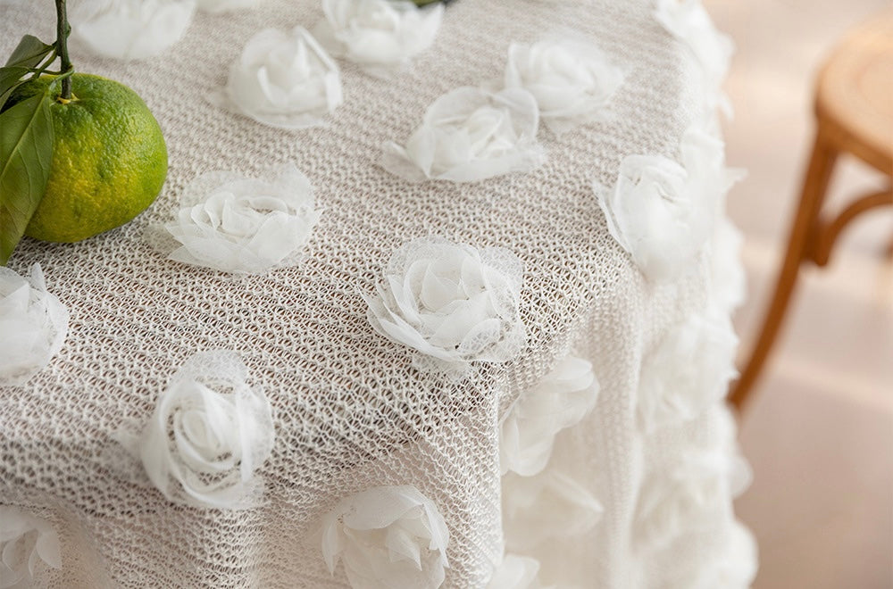 The Orchard Lace | Textured Floral Tablecloth