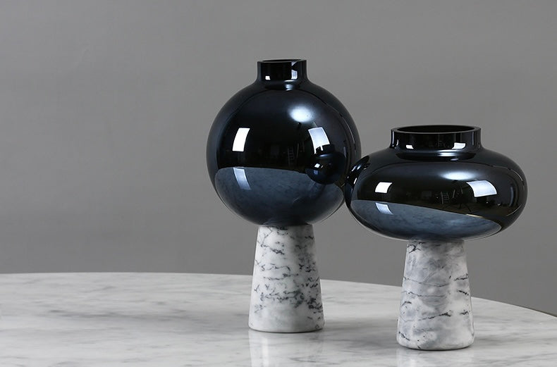 Lunar Marble Orb Vase Berriscent