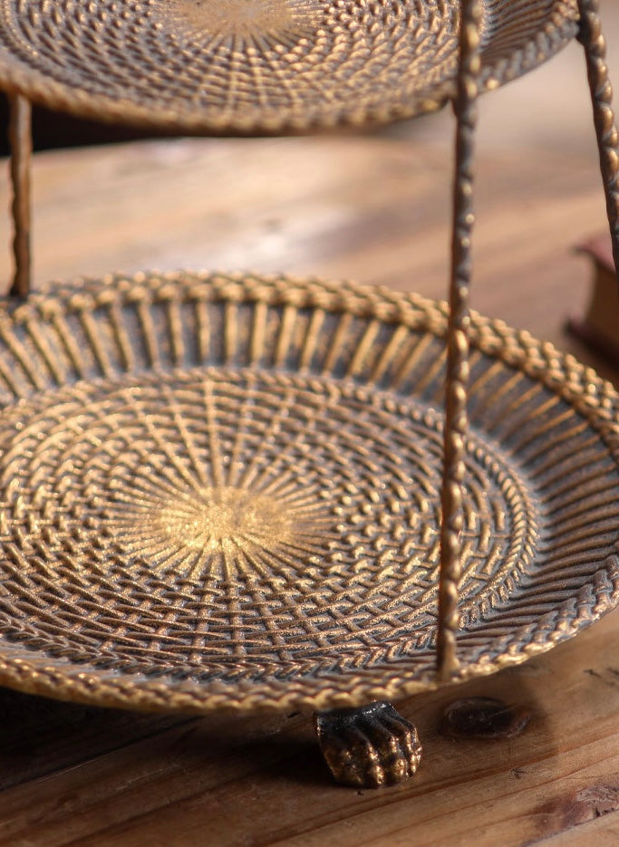 Vintage Two-Tier Dessert Stand  Berriscent