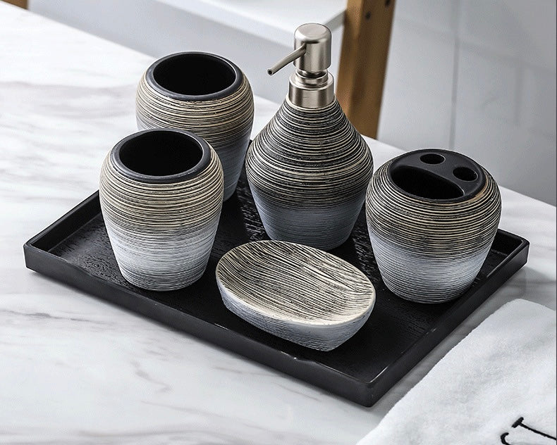 Obsidian Fade Ceramic Bathroom Ensemble Berriscent