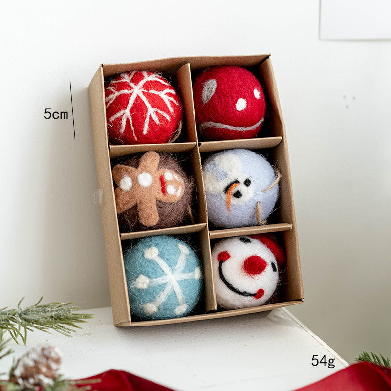 Nordic Wool Baubles — Handcrafted Felt Christmas Ornaments (Assorted Sets)