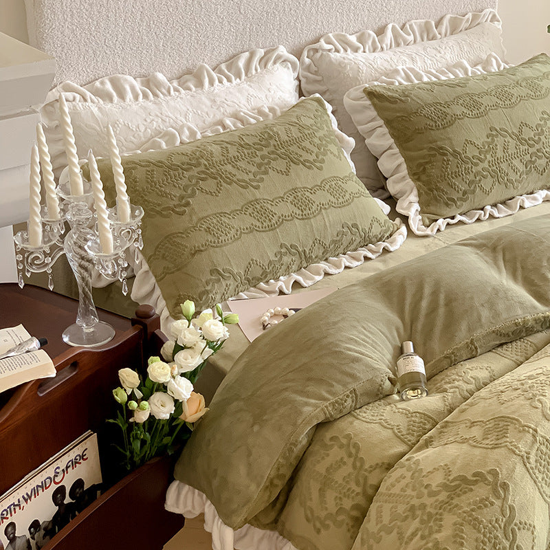 Sage Château Bedding Set (4-Piece) Berriscent