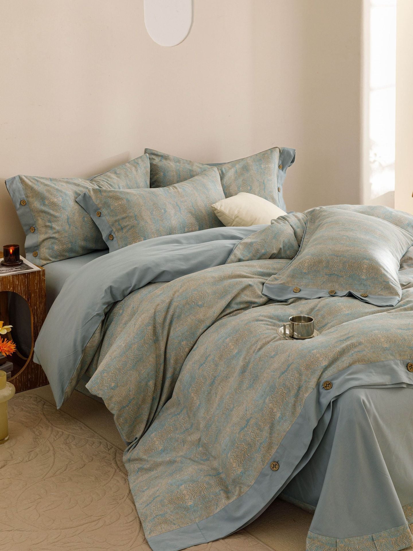 Celestial Weave Brushed Cotton Bedding Set Berriscent