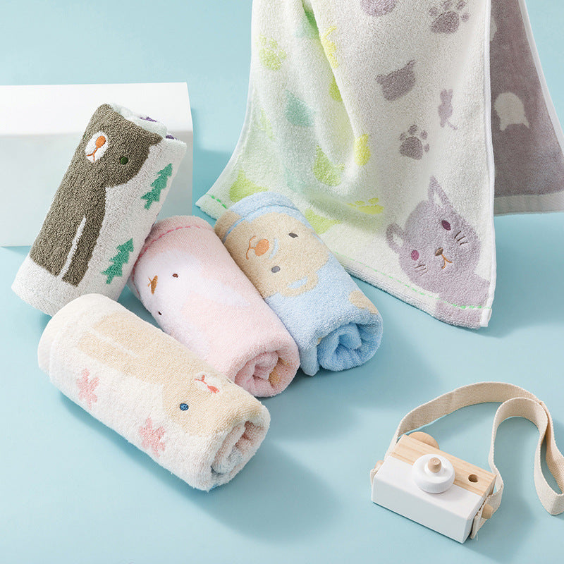 Animal Friends Cotton Hand Towel Berriscent