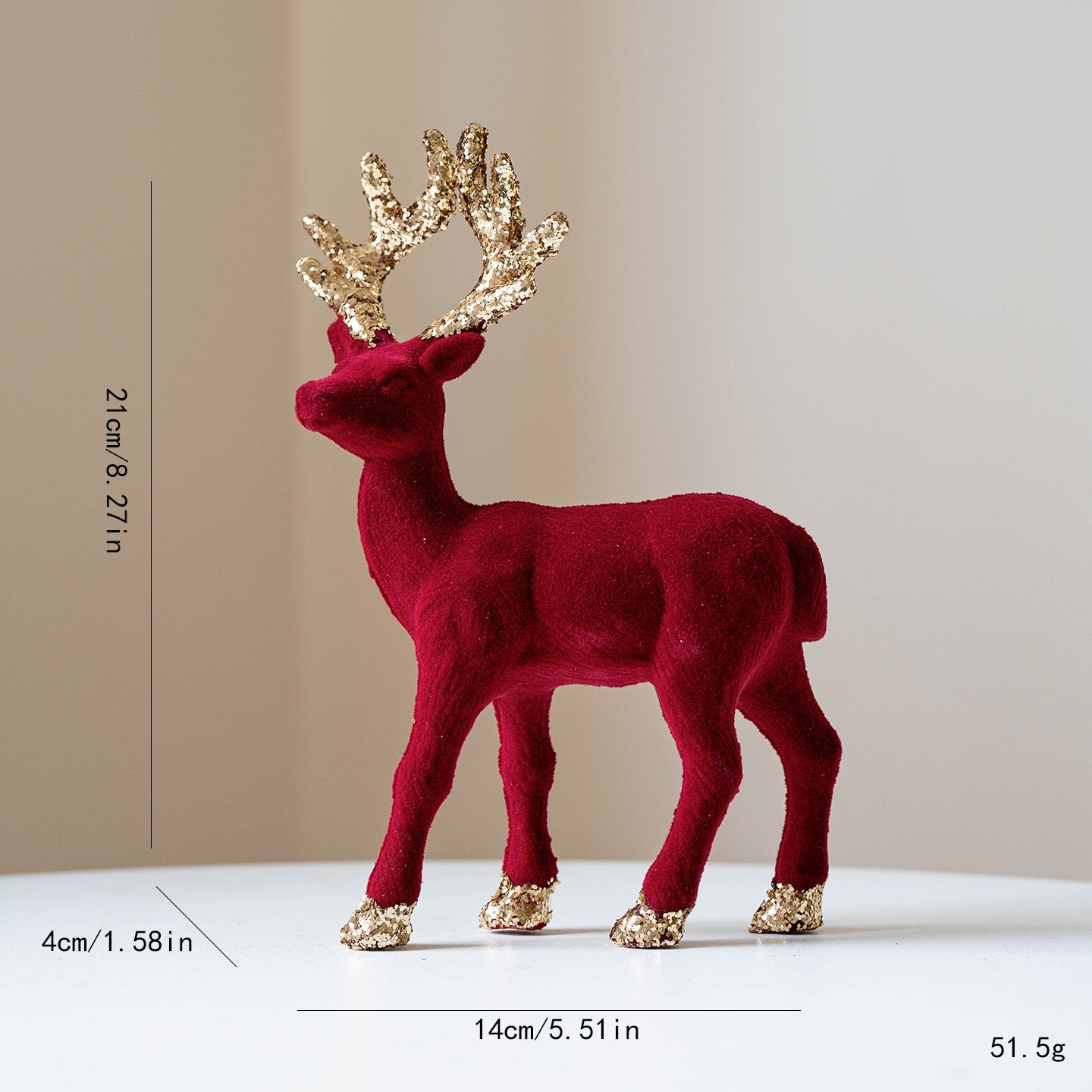 Luxury Christmas Deer Figurine Collection – Velvet & Glitter Pairs