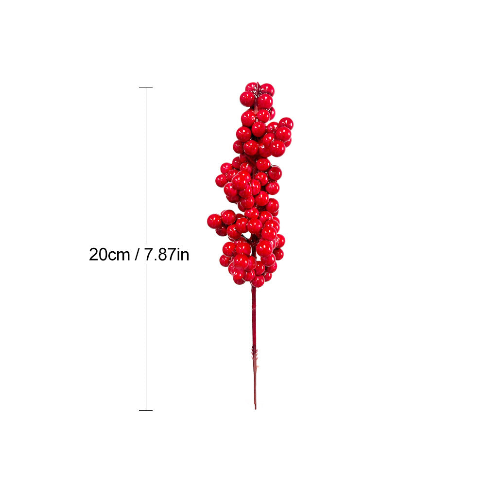 Festive Artificial Red Berry Stems Berriscent