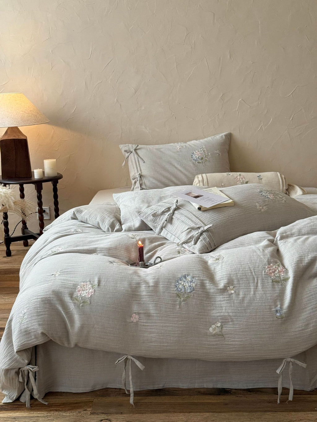 The Garden Room | Cotton–Hemp Embroidered Bed Linen