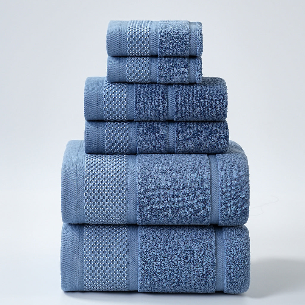 Ethereal Weave Towel Set – 6 Pieces, 100% Cotton Berriscent