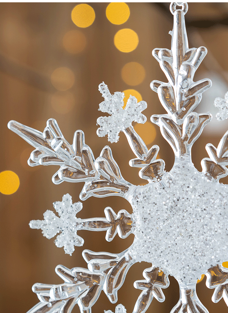 Deluxe Snowflake Christmas Ornaments Set – 10 Pieces Assorted Sizes & Designs Berriscent