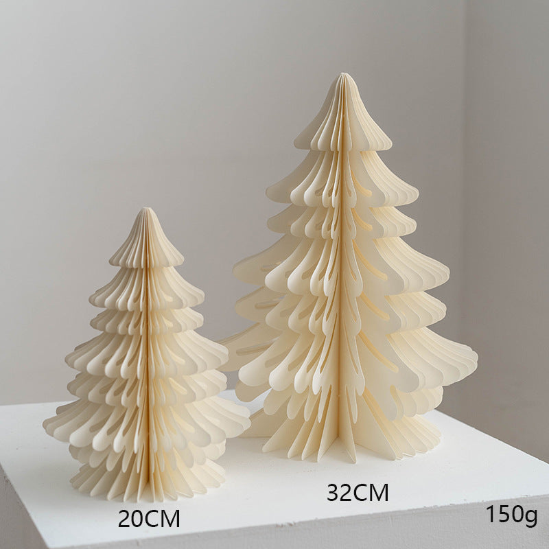 Elegant Foldable Paper Christmas Trees – 3D Holiday Decoration Set
