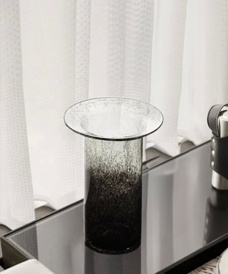 Smoky Gradient Art Glass Vase Berriscent