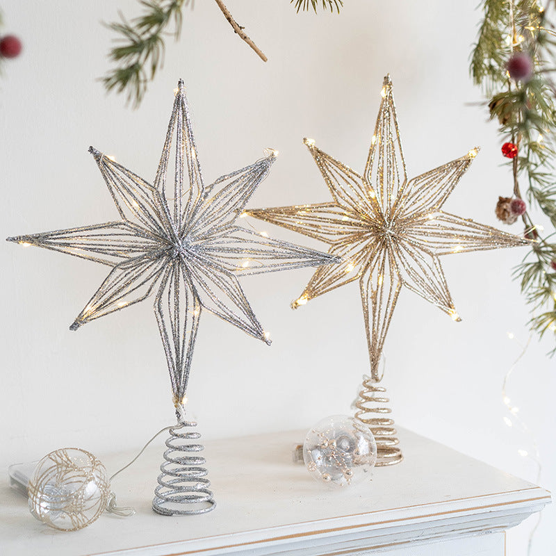 Starlight Elegance — LED Christmas Tree Topper Star