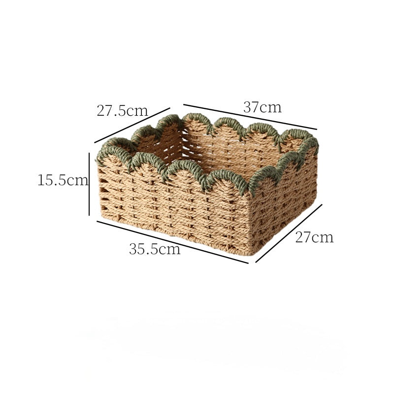 Handwoven Natural Rope Storage Basket Berriscent
