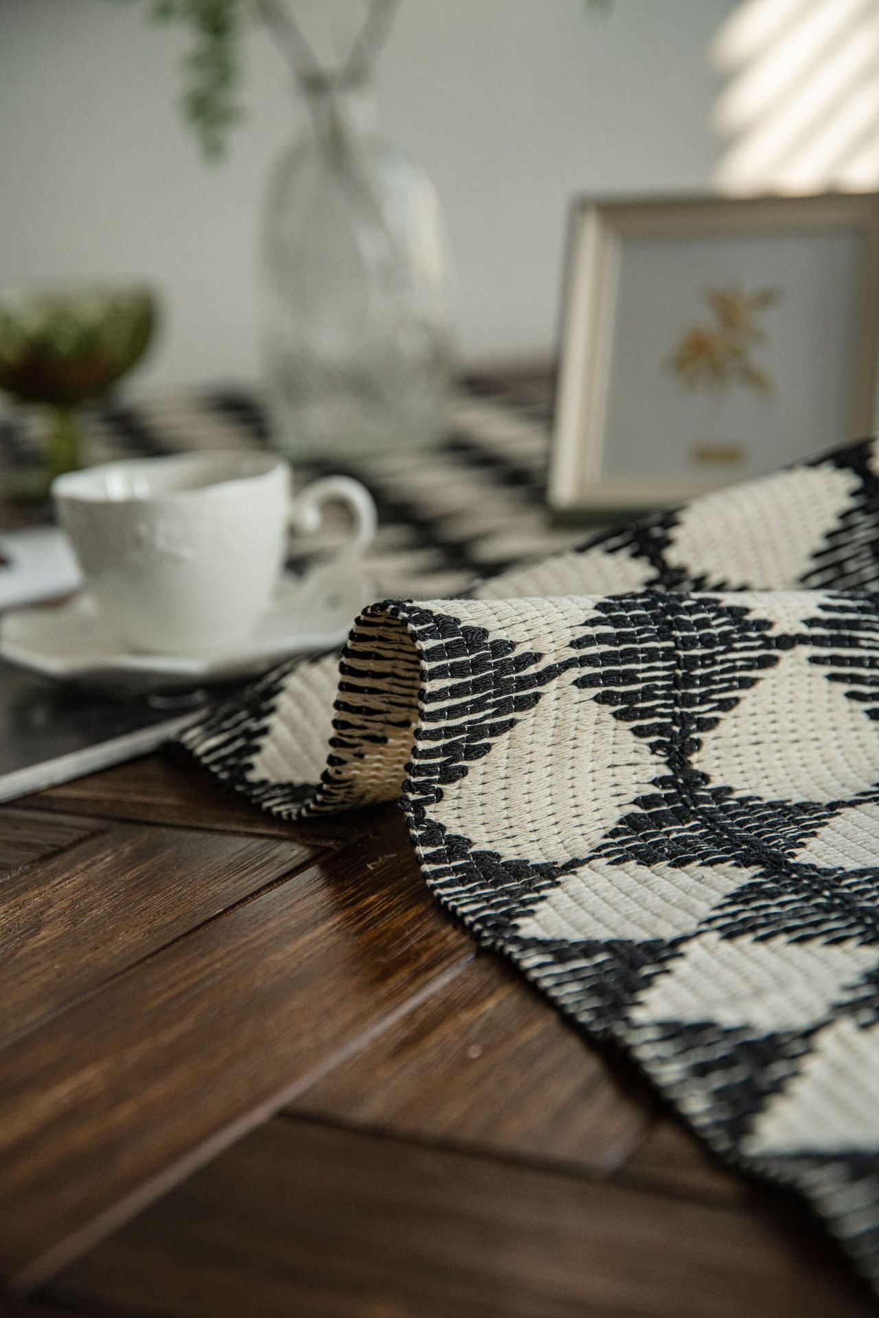 The Harlequin Path | Cotton Linen Blend Table Runner