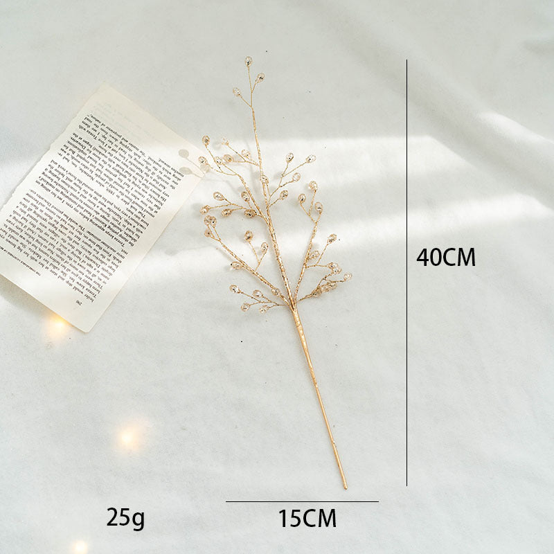 Golden Glitter Decorative Branches & Garlands Collection