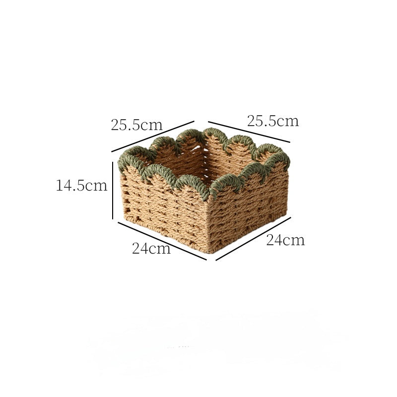 Handwoven Natural Rope Storage Basket Berriscent