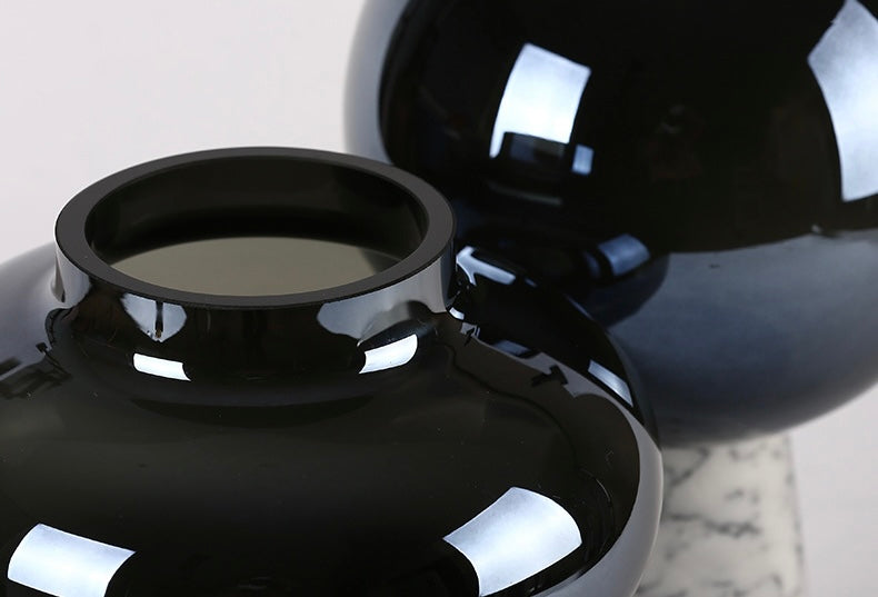 Lunar Marble Orb Vase Berriscent