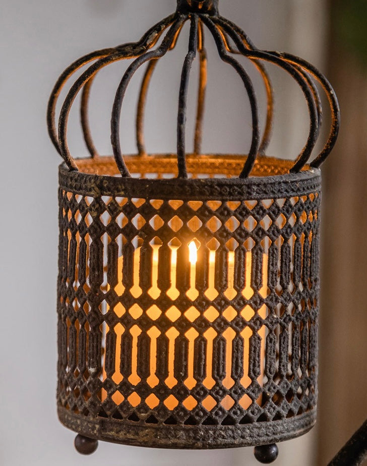 Vintage Scroll Lantern Stand Berriscent