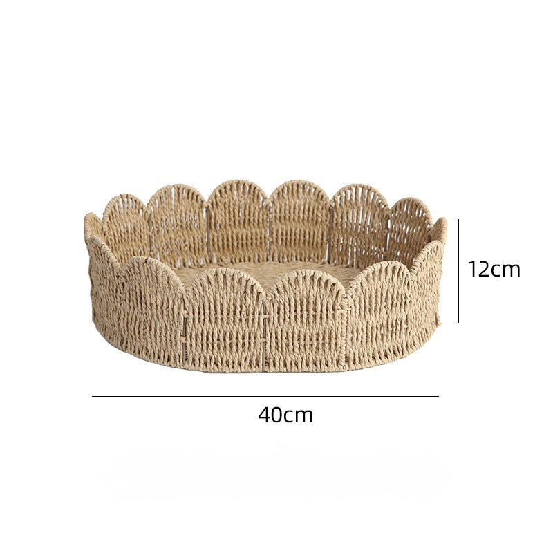 Handwoven Round Rope Storage Basket Berriscent