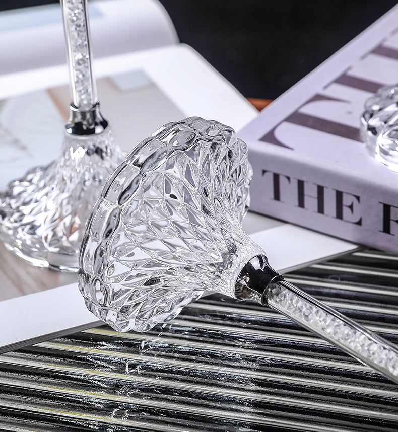 Crystal Glass Candlestick Set – 3 Pieces Berriscent