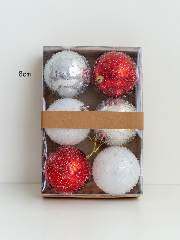 Luxurious Velvet & Glitter Christmas Ornaments Set