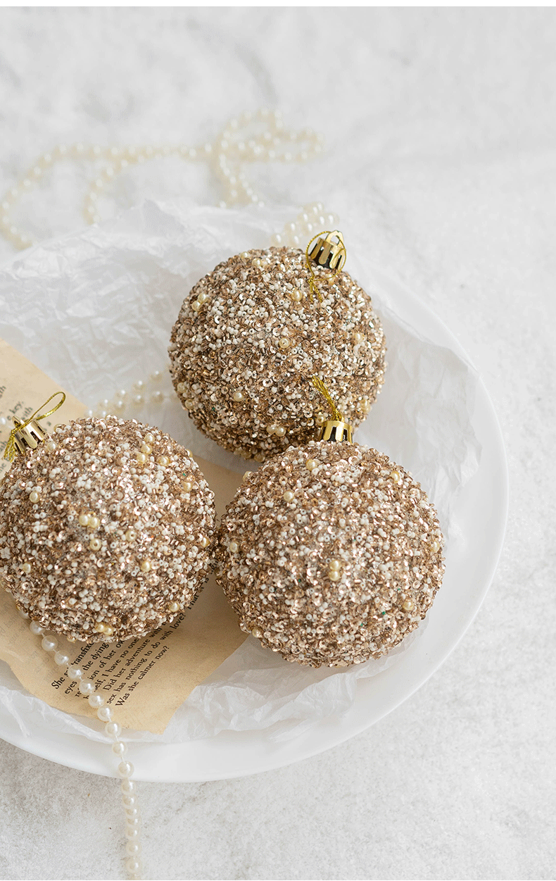 Luxury Gold & White Christmas Ornaments Collection – Elegant Baubles, Reindeer & Star Decorations