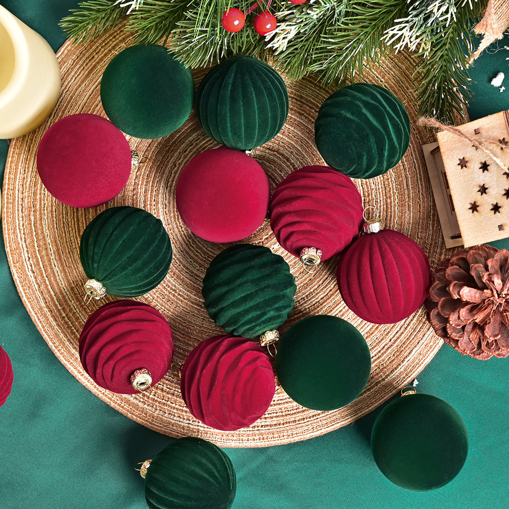 Velour Noel Collection Christmas Baubles Berriscent