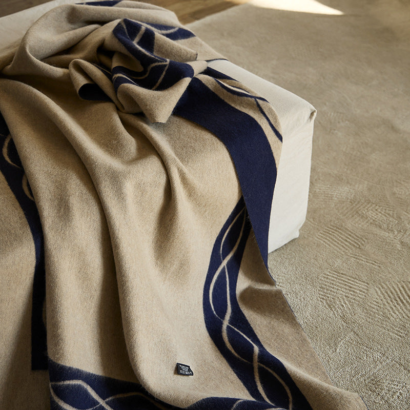 Alashan Cashmere Wool Double-Sided Blanket – 130 × 200 cm Berriscent