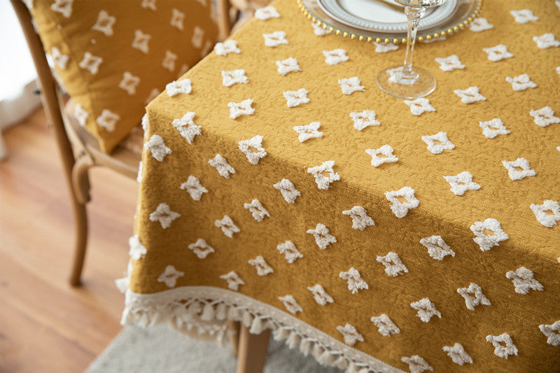 Golden Haven Textured Tablecloth Berriscent