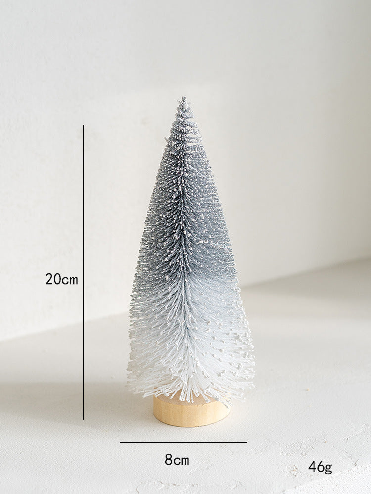 Frosted Miniature Christmas Tree Set Berriscent