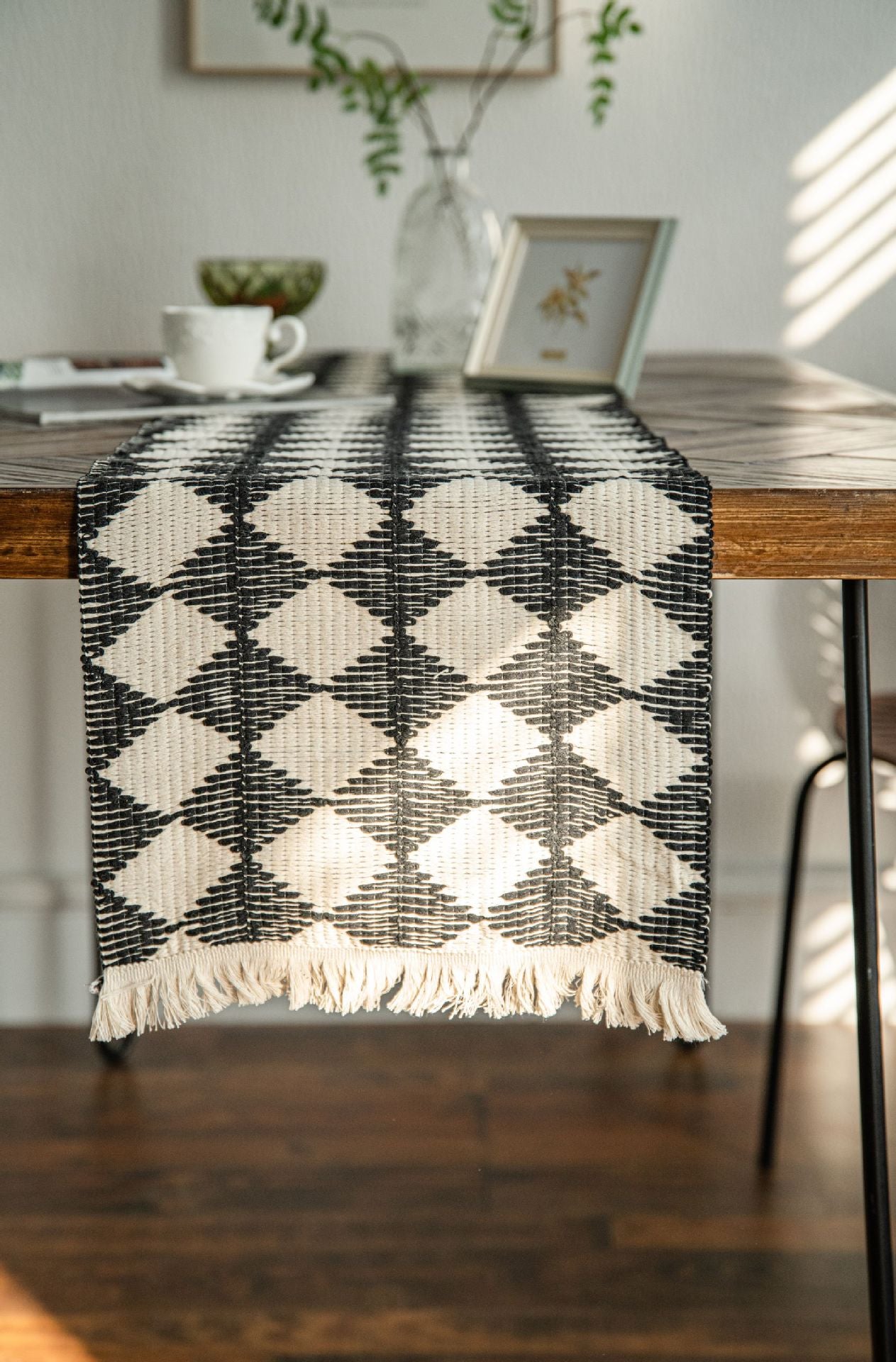 The Harlequin Path | Cotton Linen Blend Table Runner