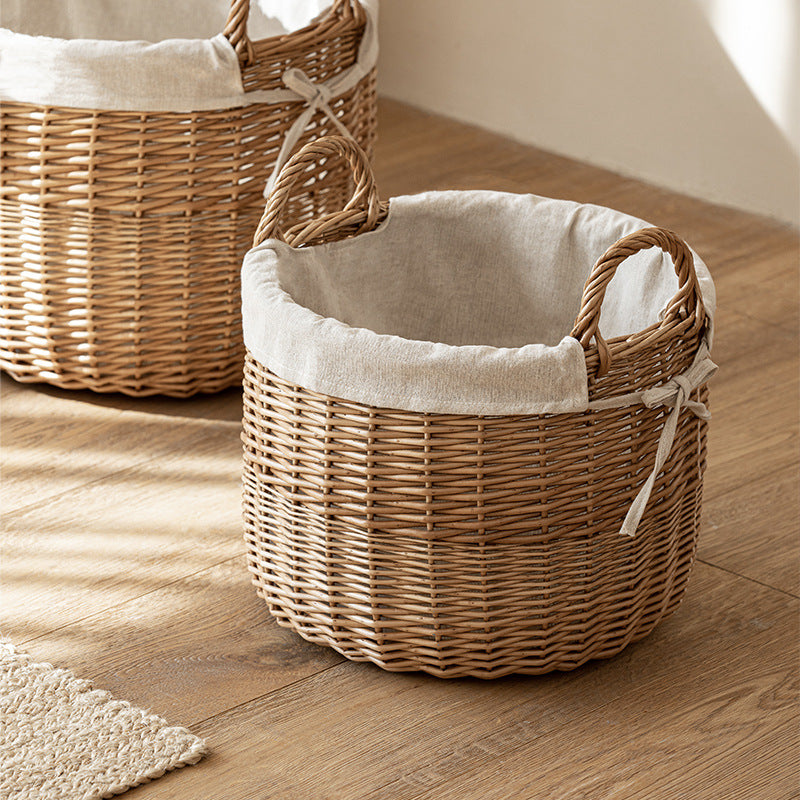 Nordic Woven Basket Duo with Cotton Liners Berriscent