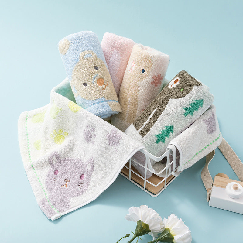 Animal Friends Cotton Hand Towel Berriscent