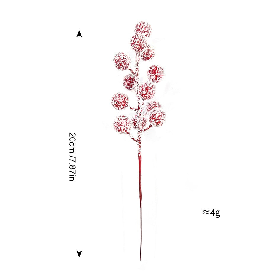 Festive Artificial Red Berry Stems – Christmas Picks for Tree, Wreaths & Holiday Decor
