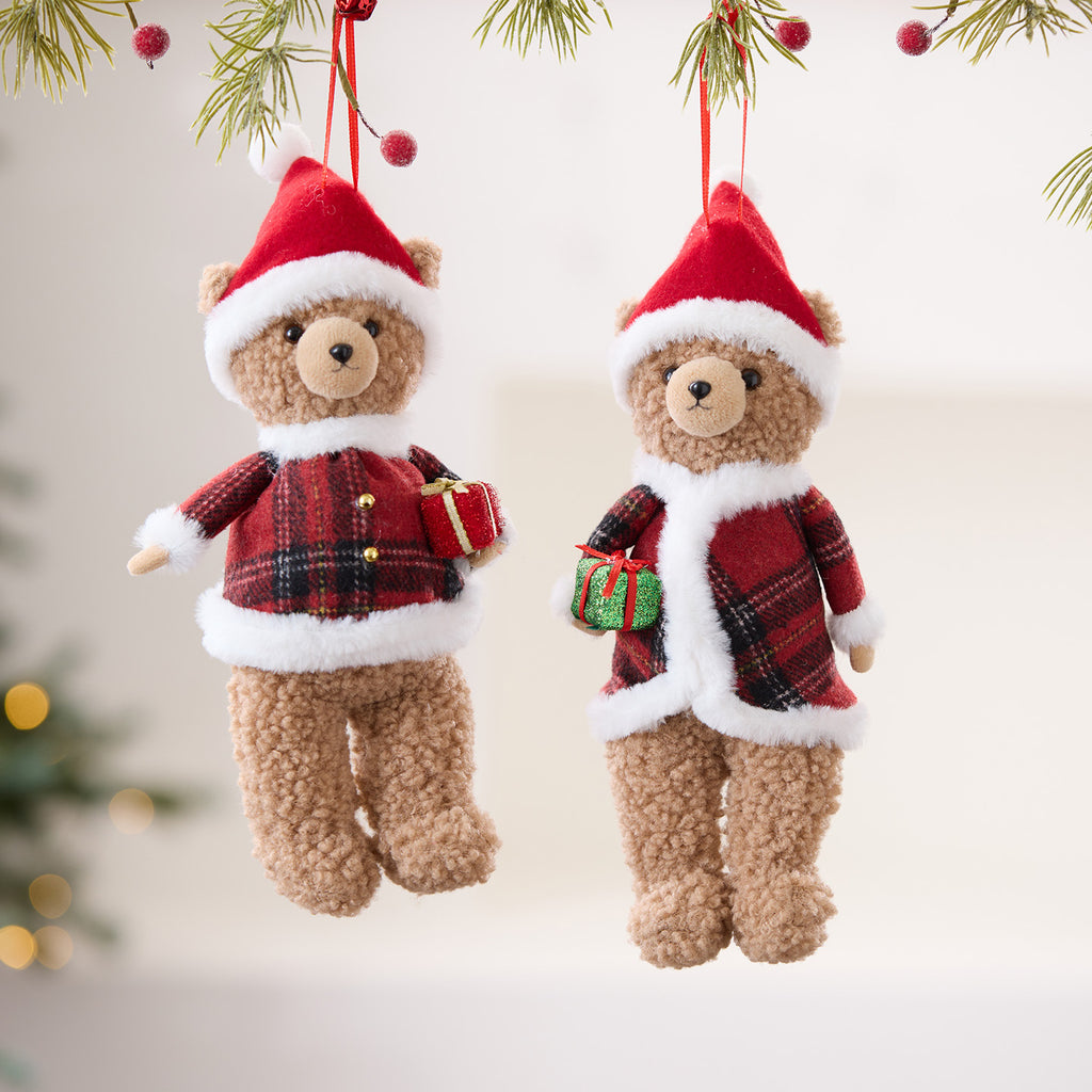 Festive Teddy Companions – Christmas Plush Ornaments