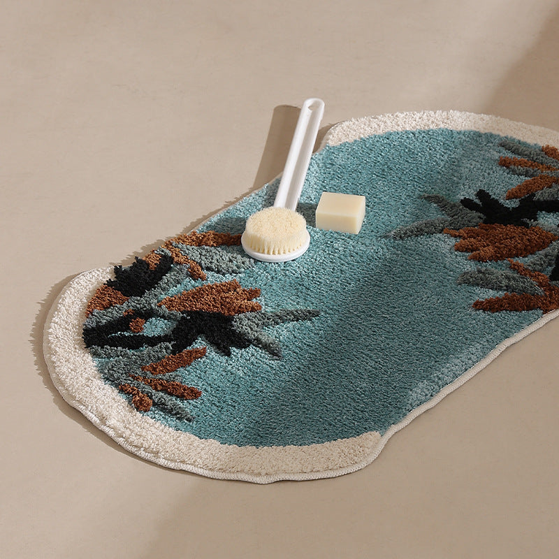 Verdant Bloom Bath Mat – Absorbent Quick-Dry Surface Berriscent