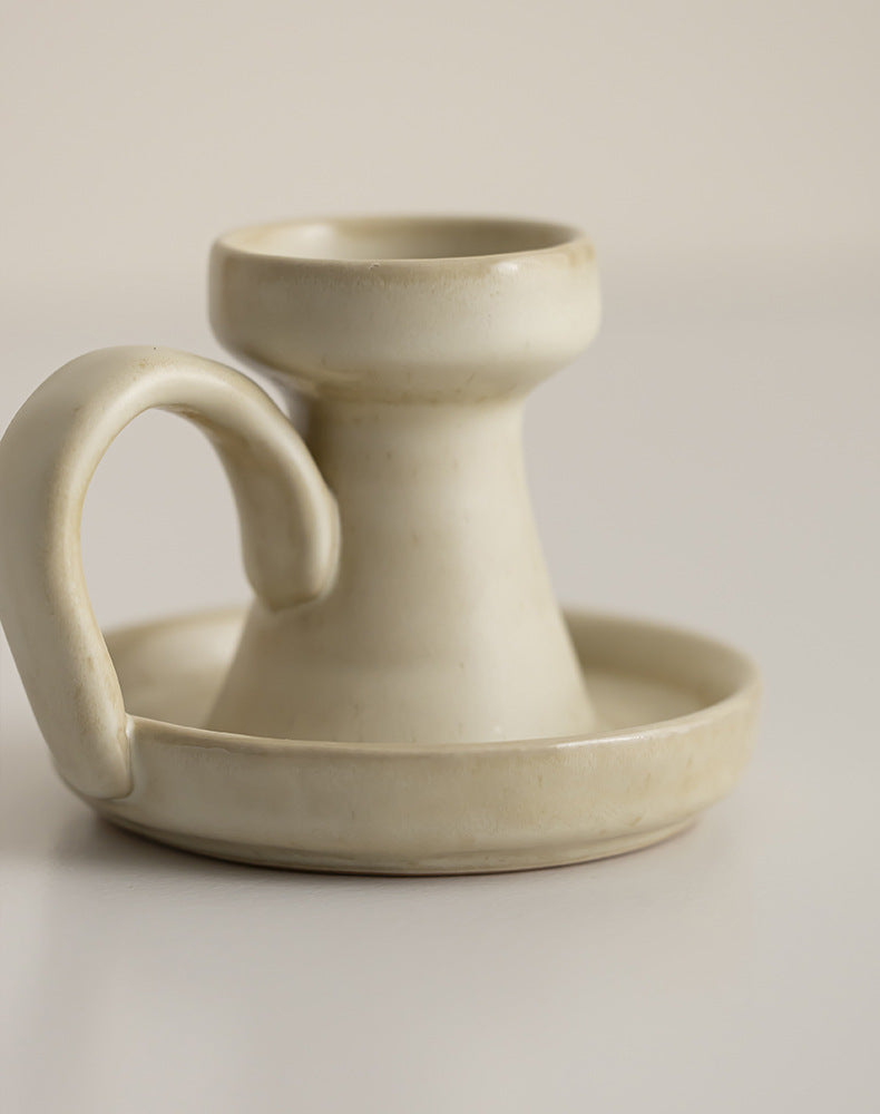 Classic Handle Ceramic Candle Holder Berriscent
