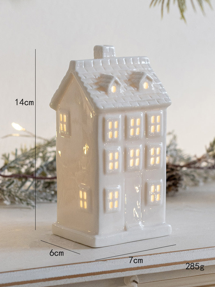 Ceramic LED House Decorations – Christmas Night Lights