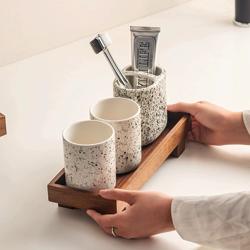 Terra Speckle Ceramic Bathroom Collection Berriscent