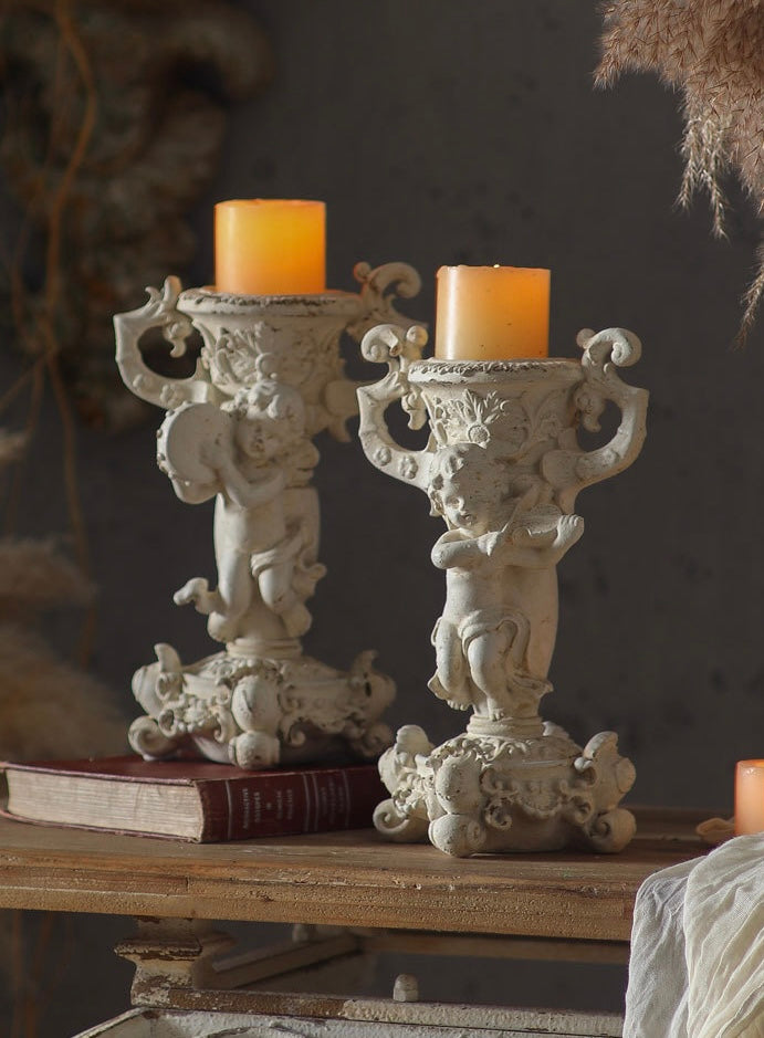 Baroque Cherub Candle Holder Berriscent